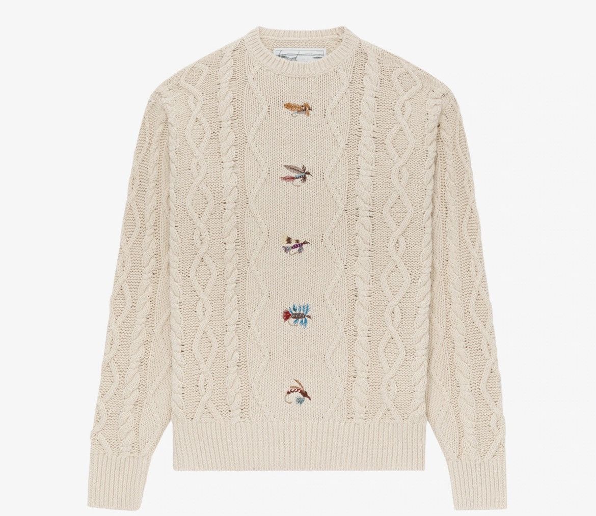NEW Aime Leon Dore ALD / Woolrich Flies Sweater XL cream