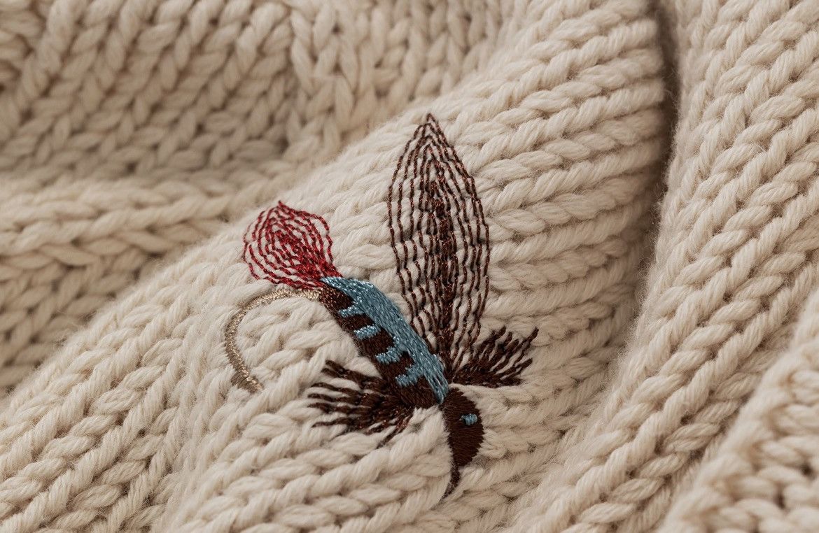 Aime Leon Dore NEW Aime Leon Dore ALD / Woolrich Flies Sweater XL cream Size US XL / EU 56 / 4 - 4 Thumbnail