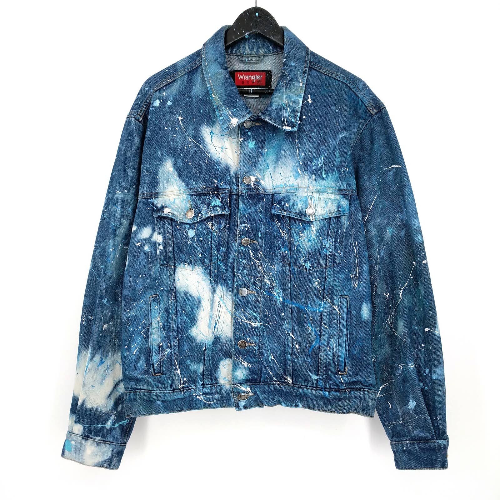 Vintage × Wrangler Vintage Wrangler Custom Denim Trucker Painter Jean Jacket L Size US L / EU 52-54 / 3 - 1 Thumbnail
