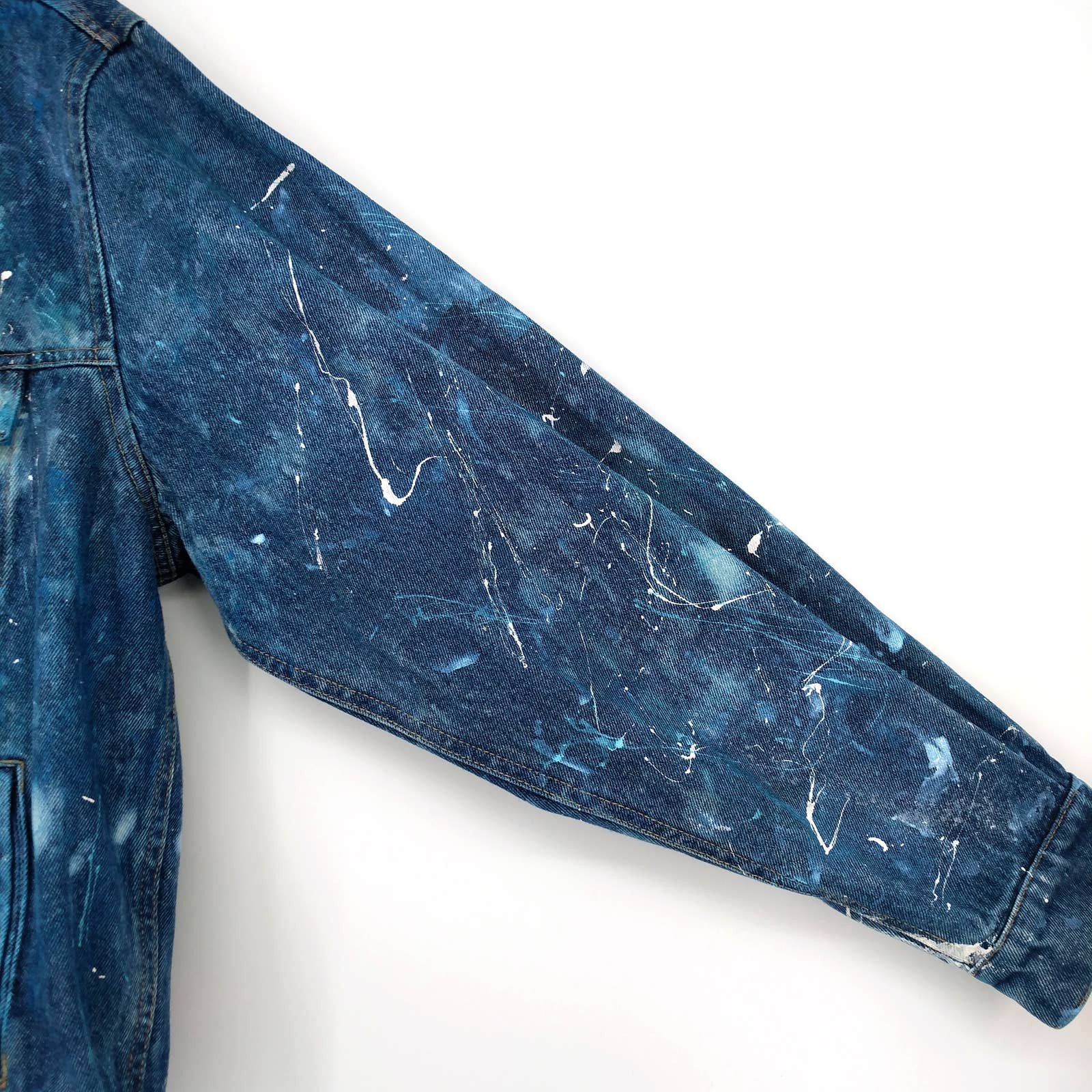 Vintage × Wrangler Vintage Wrangler Custom Denim Trucker Painter Jean Jacket L Size US L / EU 52-54 / 3 - 5 Thumbnail