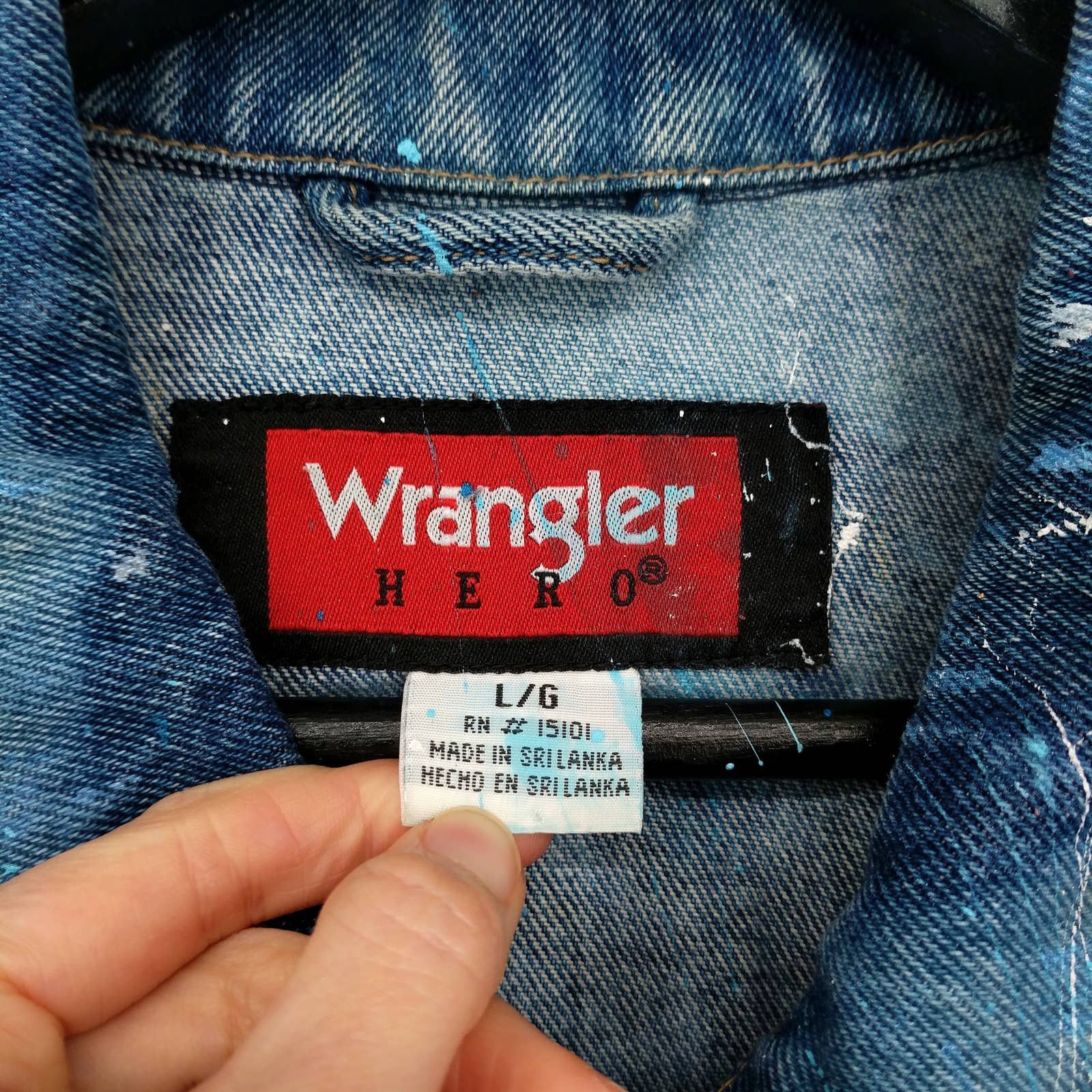 Vintage × Wrangler Vintage Wrangler Custom Denim Trucker Painter Jean Jacket L Size US L / EU 52-54 / 3 - 9 Thumbnail