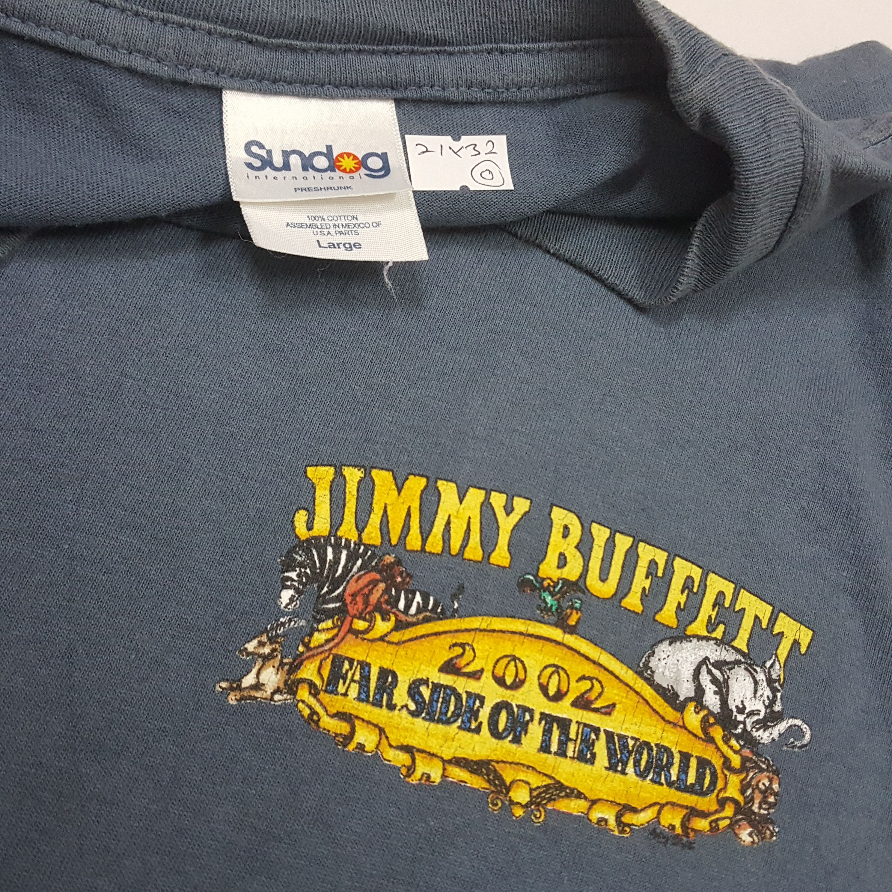 Band Tees × Vintage Vintage Jimmy Buffet American singer Far Side world t-shirt Size US L / EU 52-54 / 3 - 2 Thumbnail
