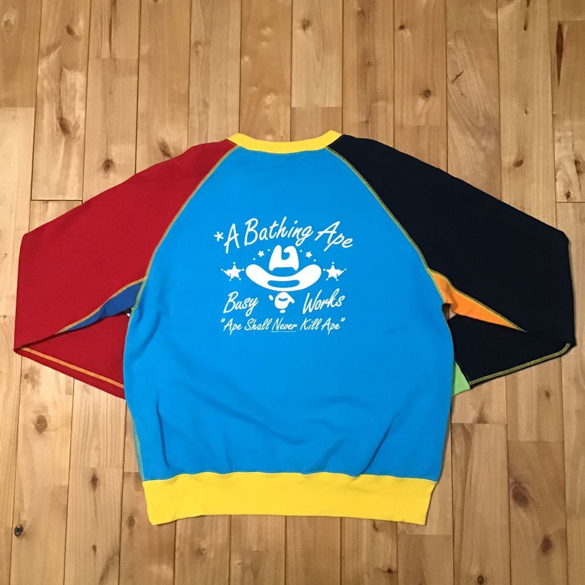 Bape BAPE logo crazy long sleeve sweat shirt Size US M / EU 48-50 / 2 - 3 Thumbnail