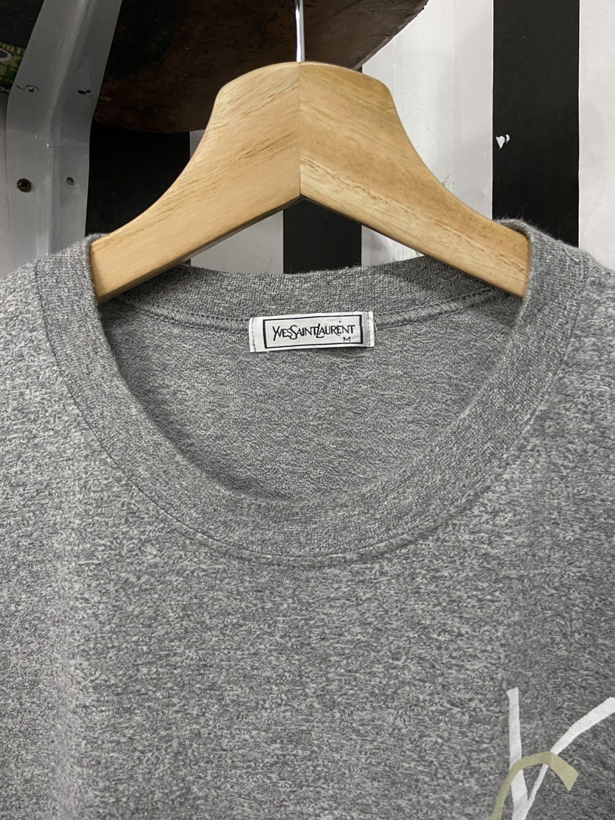 Vintage × Yves Saint Laurent Vintage Yves Saint Laurent YSL Chest Logo Tshirt Size US M / EU 48-50 / 2 - 6 Thumbnail