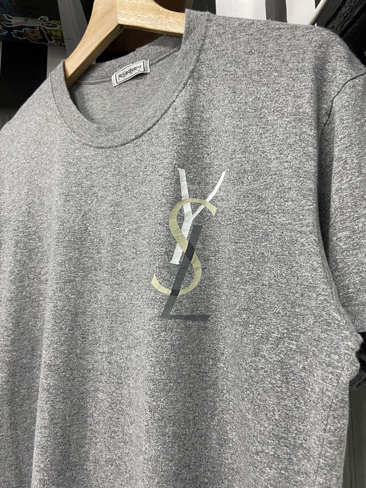Vintage × Yves Saint Laurent Vintage Yves Saint Laurent YSL Chest Logo Tshirt Size US M / EU 48-50 / 2 - 4 Thumbnail