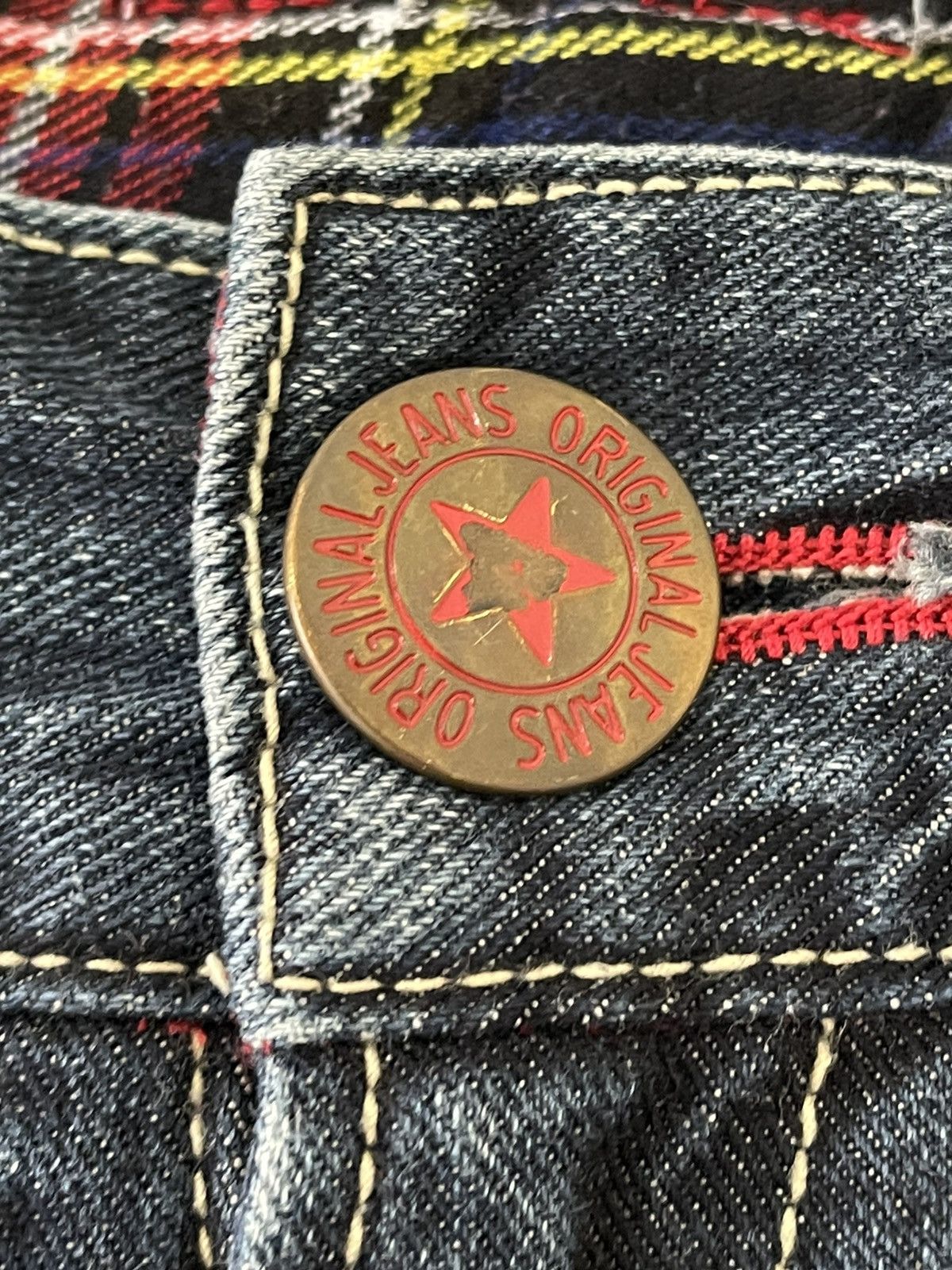 Japanese Brand × Vintage Special Design🔥Sky Bomber Patches Logo Denim Size US 30 / EU 46 - 7 Thumbnail