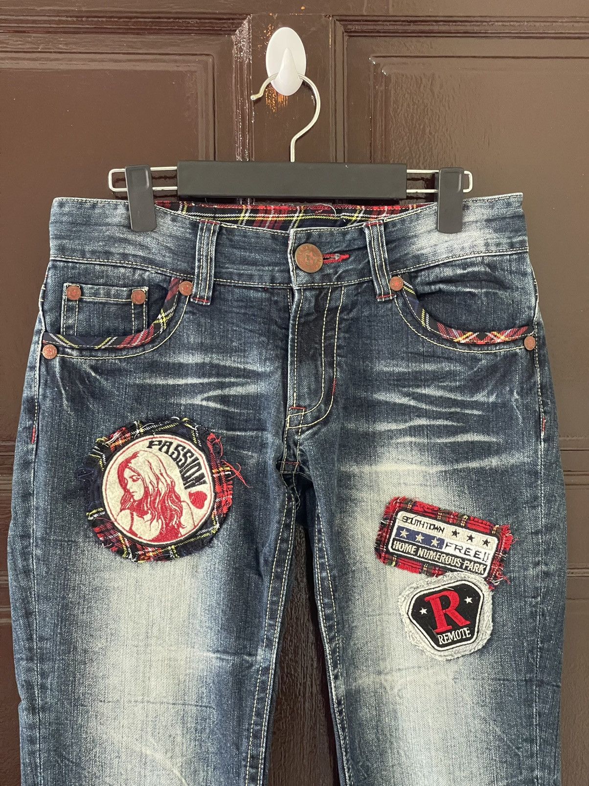 Japanese Brand × Vintage Special Design🔥Sky Bomber Patches Logo Denim Size US 30 / EU 46 - 1 Thumbnail
