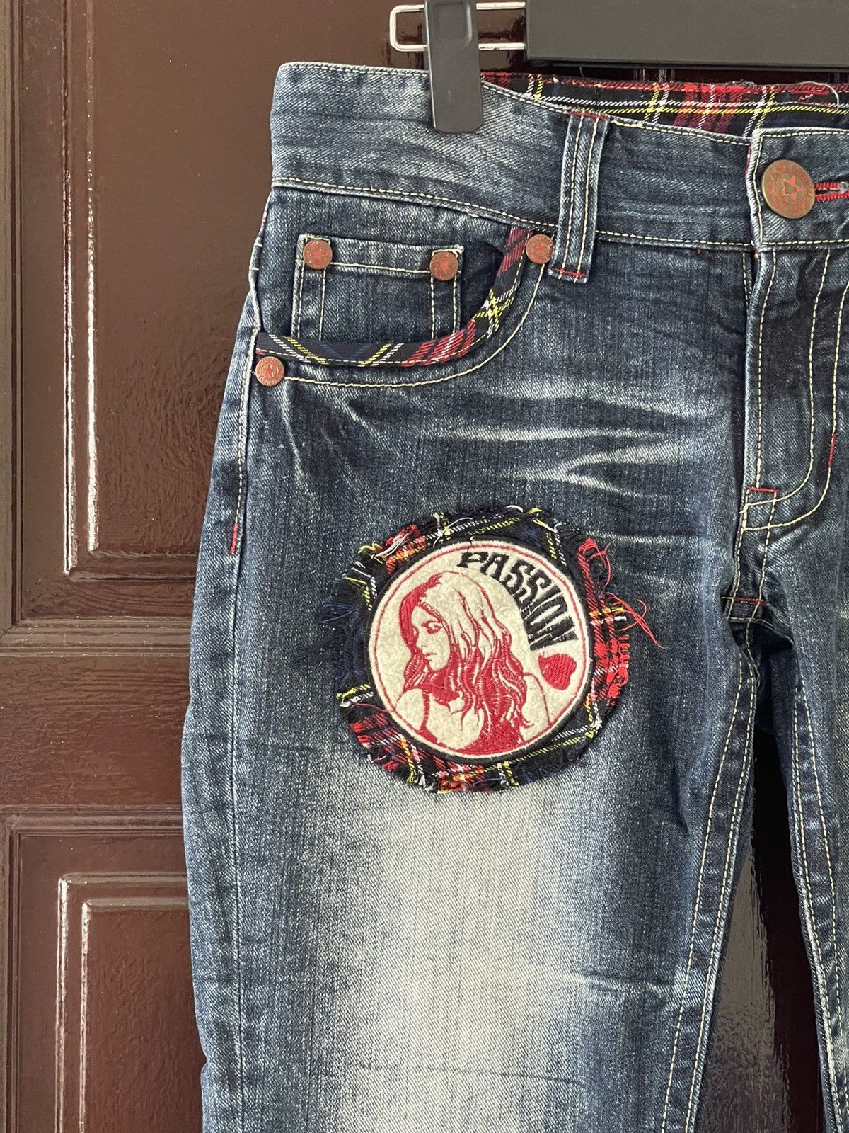 Japanese Brand × Vintage Special Design🔥Sky Bomber Patches Logo Denim Size US 30 / EU 46 - 4 Thumbnail