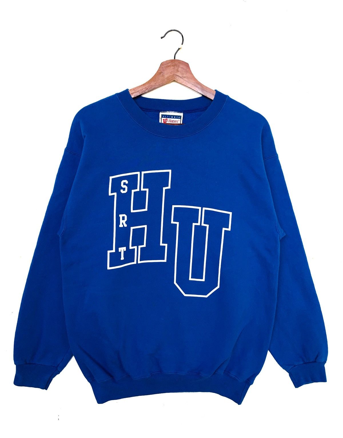 Vintage 90s Hampton University SRT Sweatshirt/Size S/Blue Colour Size US S / EU 44-46 / 1 - 1 Thumbnail
