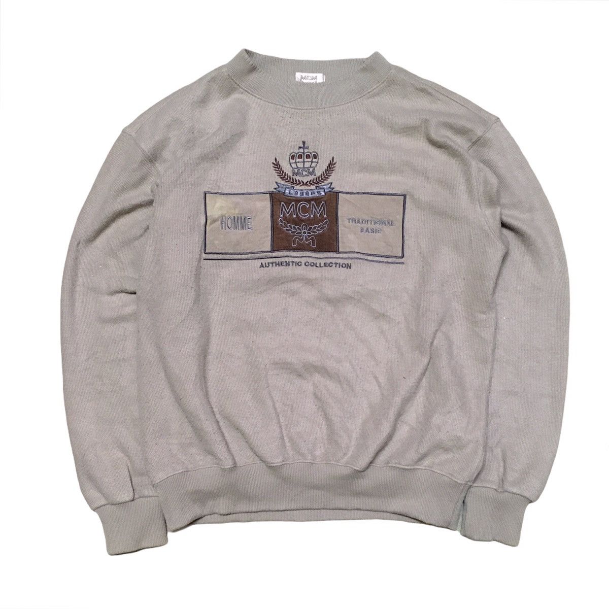 MCM Vintage MCM Big Logo Embroidered Crewneck Sweatshirt Size US M / EU 48-50 / 2 - 1 Thumbnail
