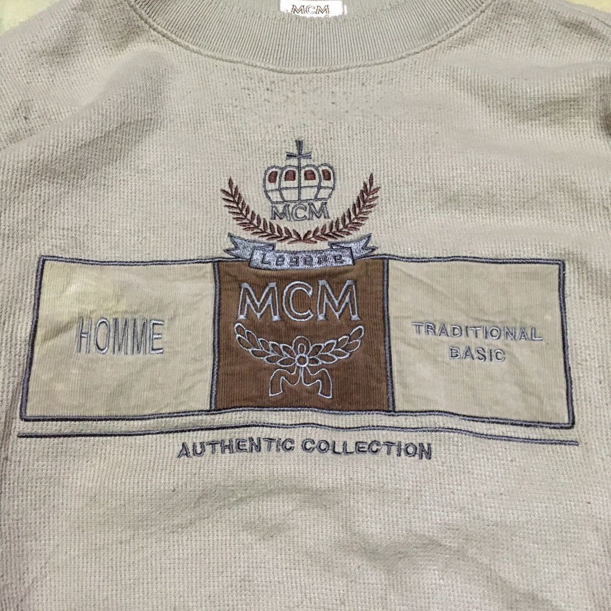 MCM Vintage MCM Big Logo Embroidered Crewneck Sweatshirt Size US M / EU 48-50 / 2 - 2 Thumbnail