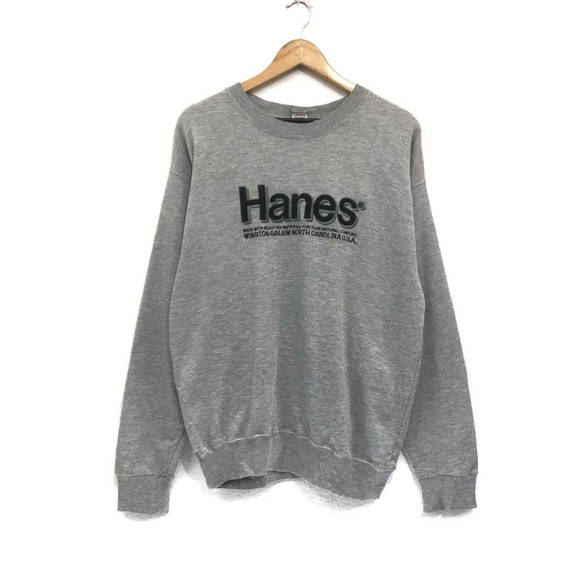 Hanes × Vintage Hanes Sweatshirt Spellout Winston Salem NorthCalifornia Size US M / EU 48-50 / 2 - 1 Thumbnail