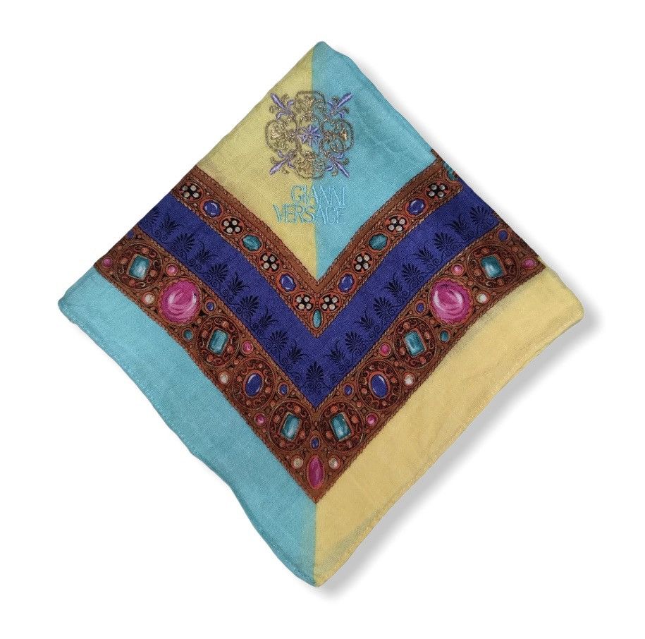 Versace GIANNI VERSACE Silk Bandana Mini Scarf Handky Size ONE SIZE - 2 Thumbnail