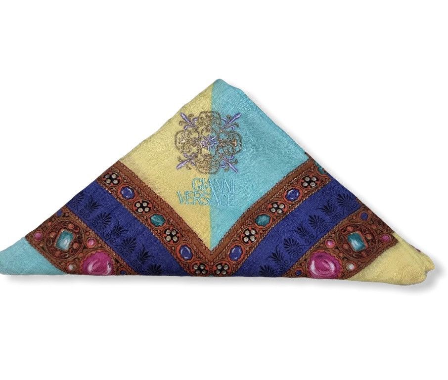 Versace GIANNI VERSACE Silk Bandana Mini Scarf Handky Size ONE SIZE - 4 Thumbnail