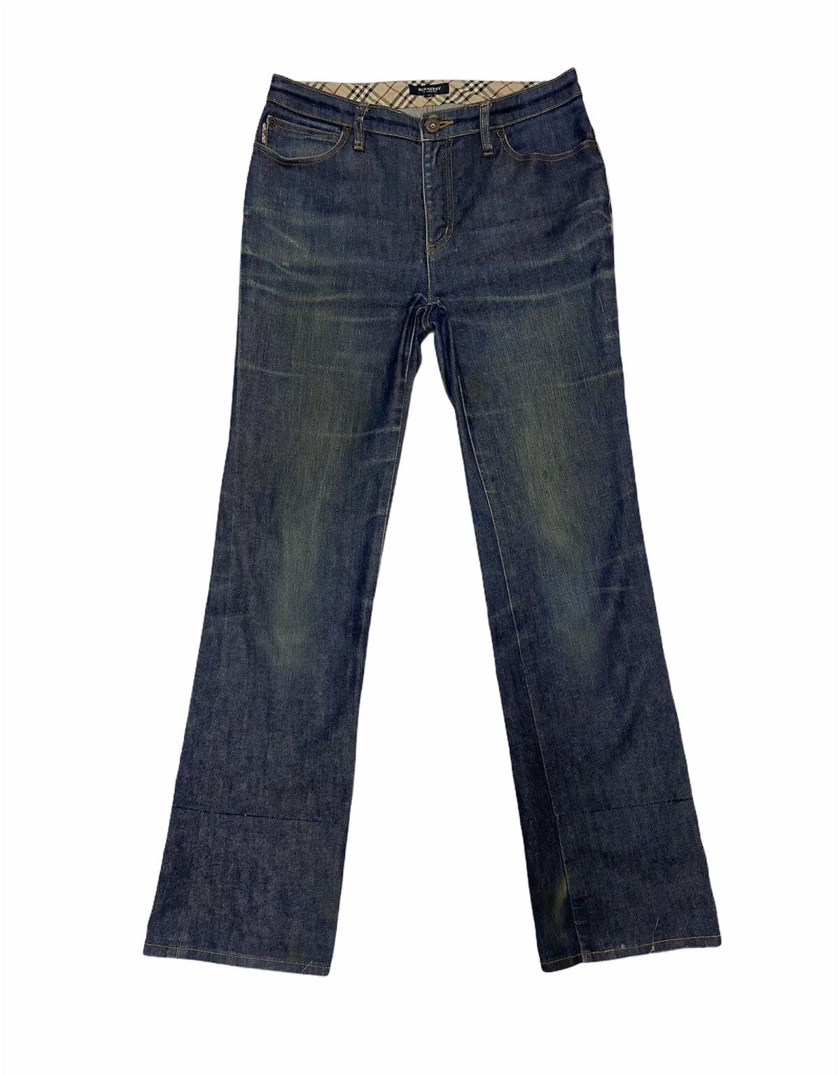 Burberry × Vintage Vintage Burberry London Nova Check Washed Denim Pants Size US 30 / EU 46 - 1 Thumbnail
