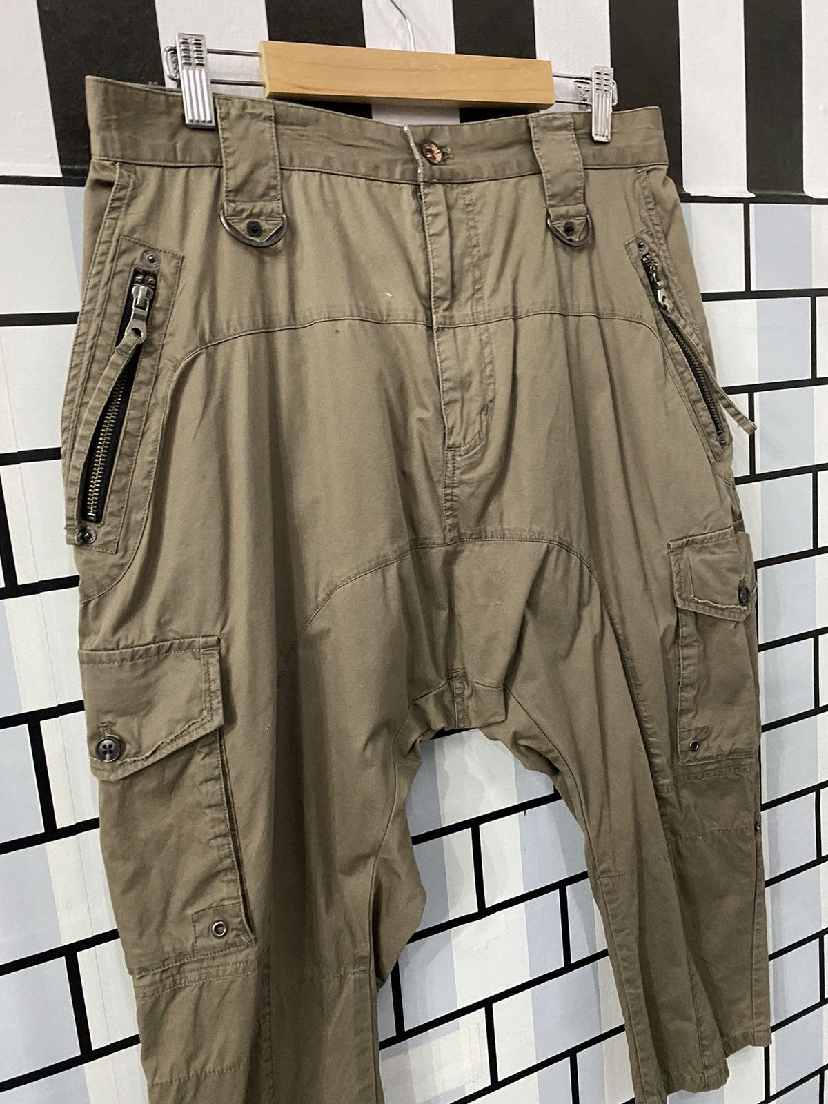 Japanese Brand × PPFM PPFM Japan Cargo 3quarter Parachute Multi Pocket Baggy Pants Size US 30 / EU 46 - 6 Thumbnail