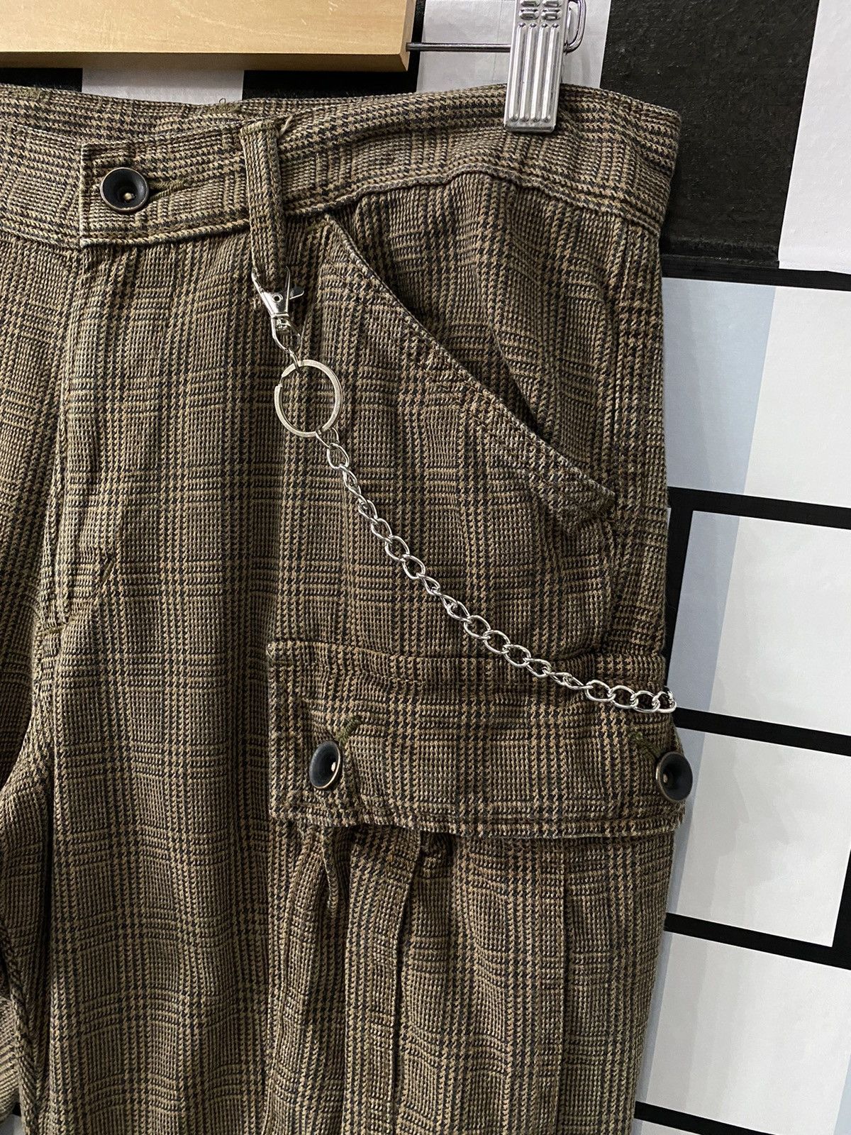 Japanese Brand Vintage Surplus Japan Cargo Bush pantd Check Plaid Size US 30 / EU 46 - 4 Thumbnail