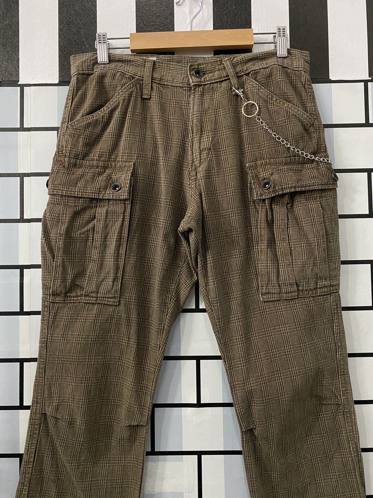 Japanese Brand Vintage Surplus Japan Cargo Bush pantd Check Plaid Size US 30 / EU 46 - 3 Thumbnail