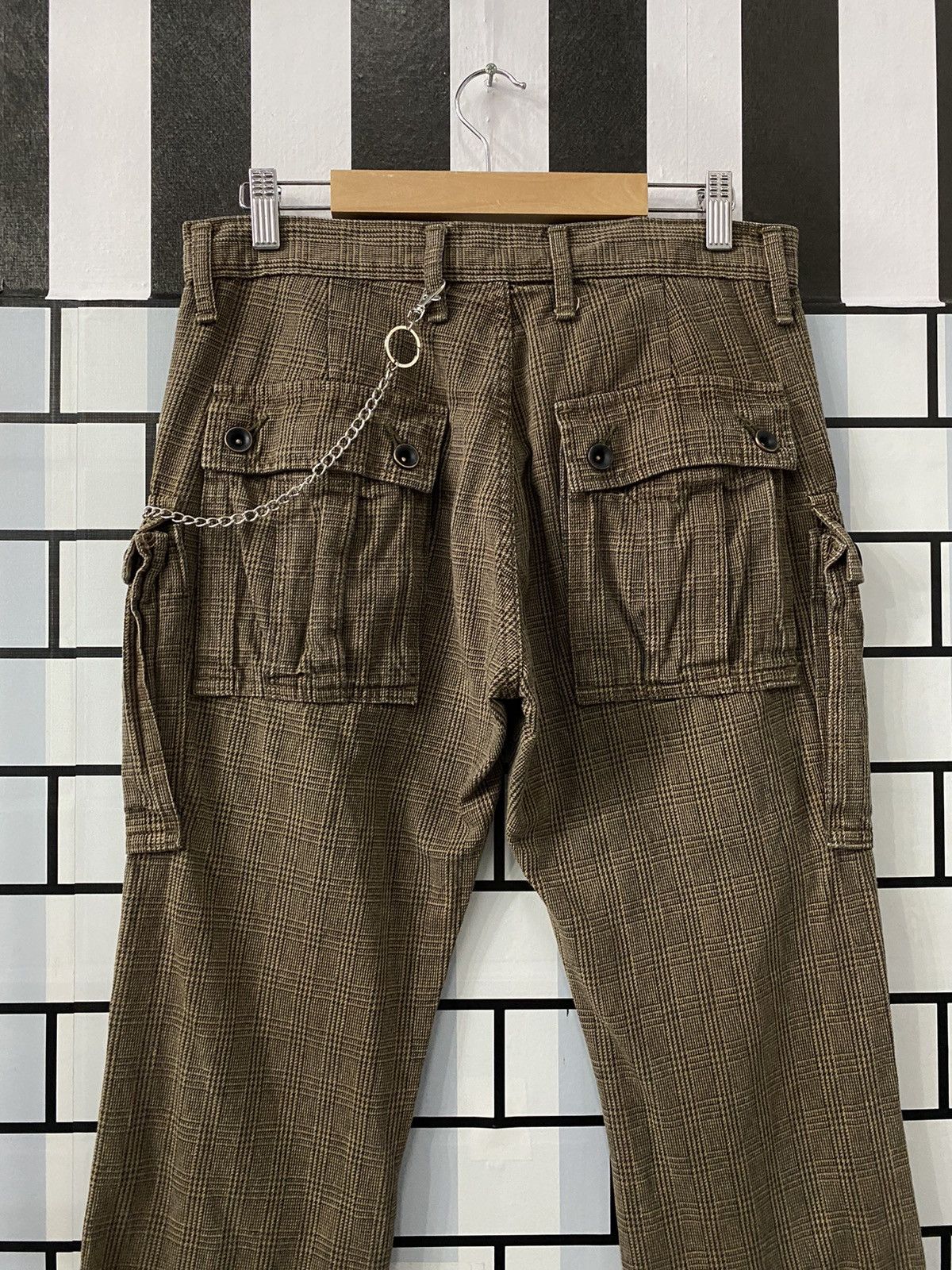 Japanese Brand Vintage Surplus Japan Cargo Bush pantd Check Plaid Size US 30 / EU 46 - 9 Thumbnail