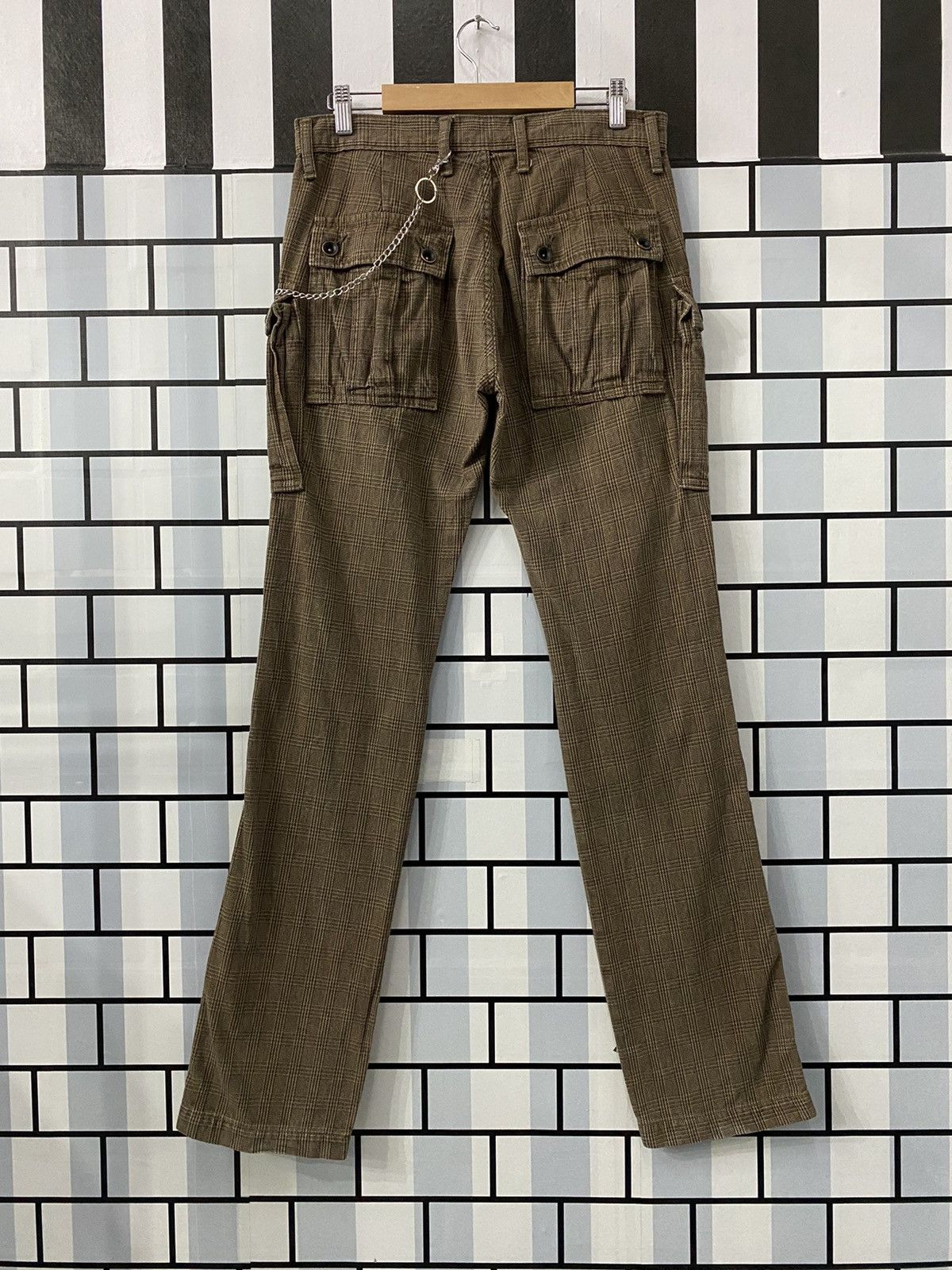 Japanese Brand Vintage Surplus Japan Cargo Bush pantd Check Plaid Size US 30 / EU 46 - 2 Thumbnail