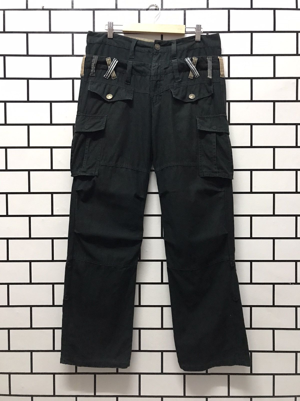 Designer × Japanese Brand Japanese Style Cargo Bush Double Waist Pants Size US 33 - 1 Thumbnail
