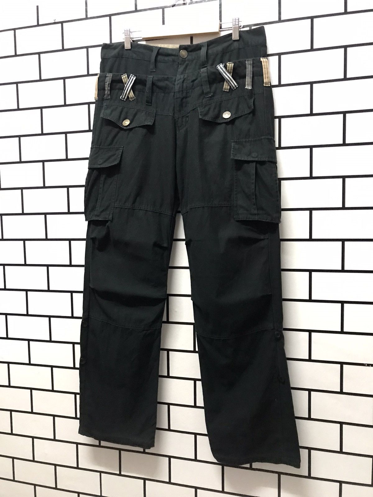 Designer × Japanese Brand Japanese Style Cargo Bush Double Waist Pants Size US 33 - 3 Thumbnail