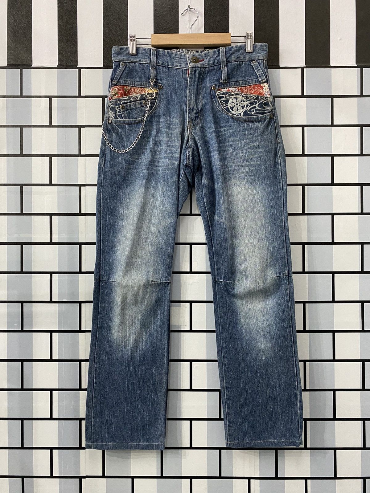 Designer × Japanese Brand Vintage Gumu Japan Multi Pocket Motif Denim Pants Size US 30 / EU 46 - 1 Thumbnail