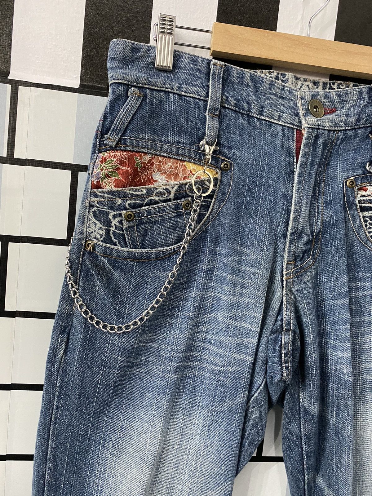 Designer × Japanese Brand Vintage Gumu Japan Multi Pocket Motif Denim Pants Size US 30 / EU 46 - 5 Thumbnail