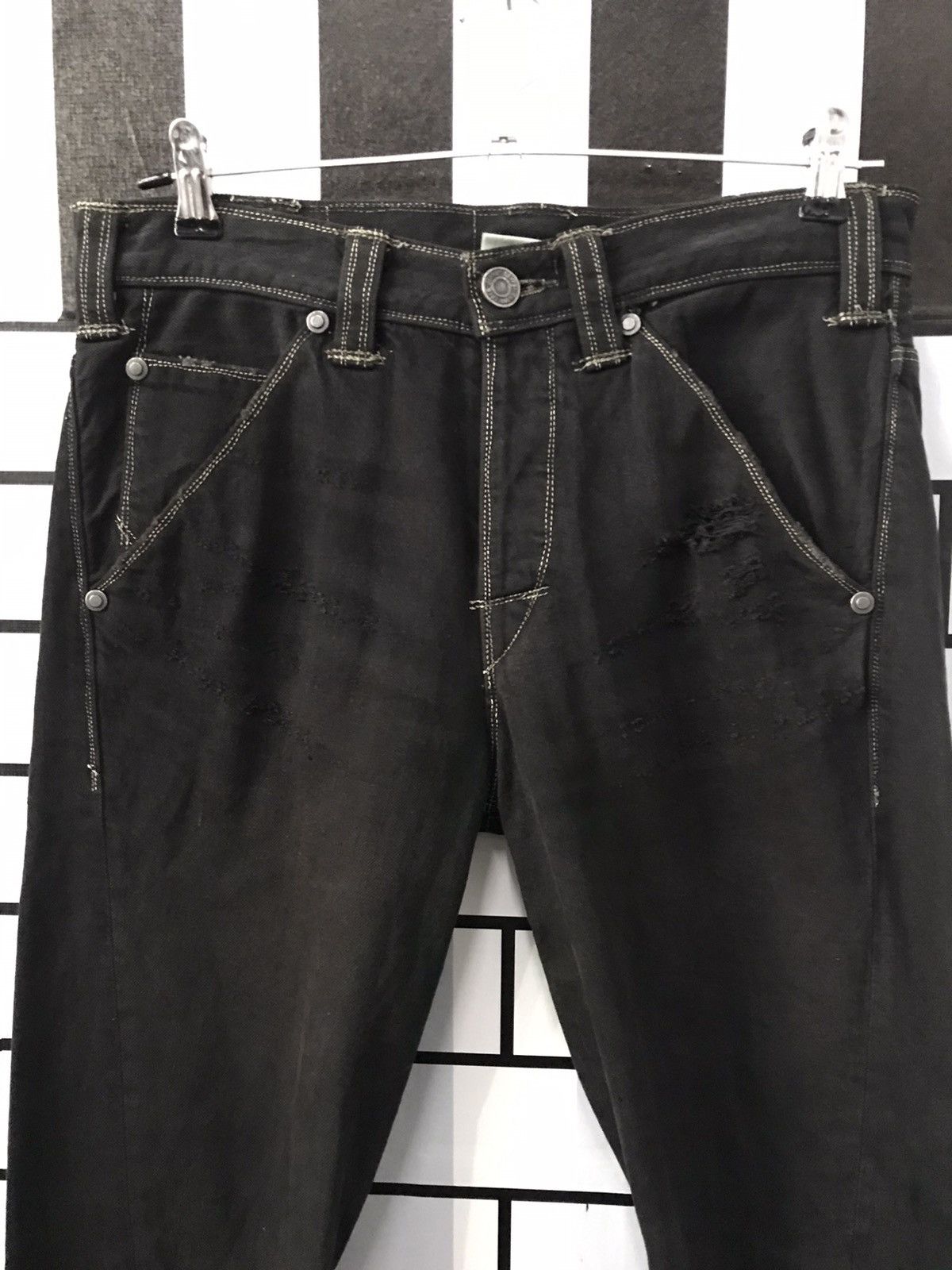 Levi's × Vintage Vintage 90’s Levi’s Engineered Twisted Zipper ankle denim Size US 30 / EU 46 - 4 Thumbnail