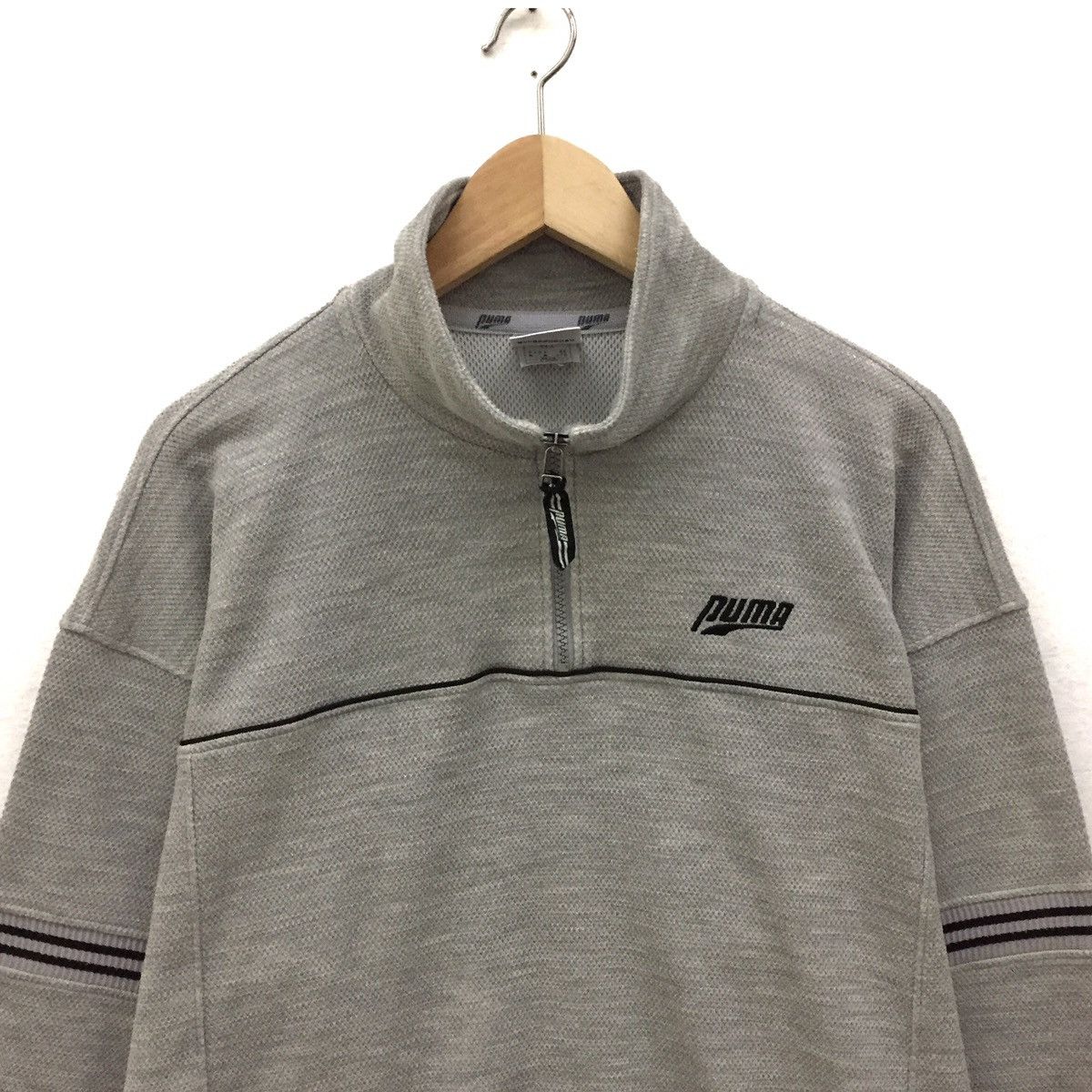 Puma × Vintage Vintage Puma HalfZip Sweatshirt Size US M / EU 48-50 / 2 - 2 Thumbnail