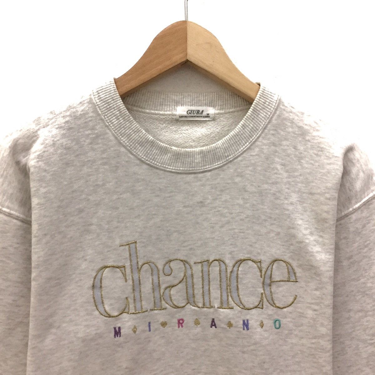 Japanese Brand × Other Vintage Sweatshirt Embroidery Spellout CHANCE MIRANO Size US S / EU 44-46 / 1 - 2 Thumbnail