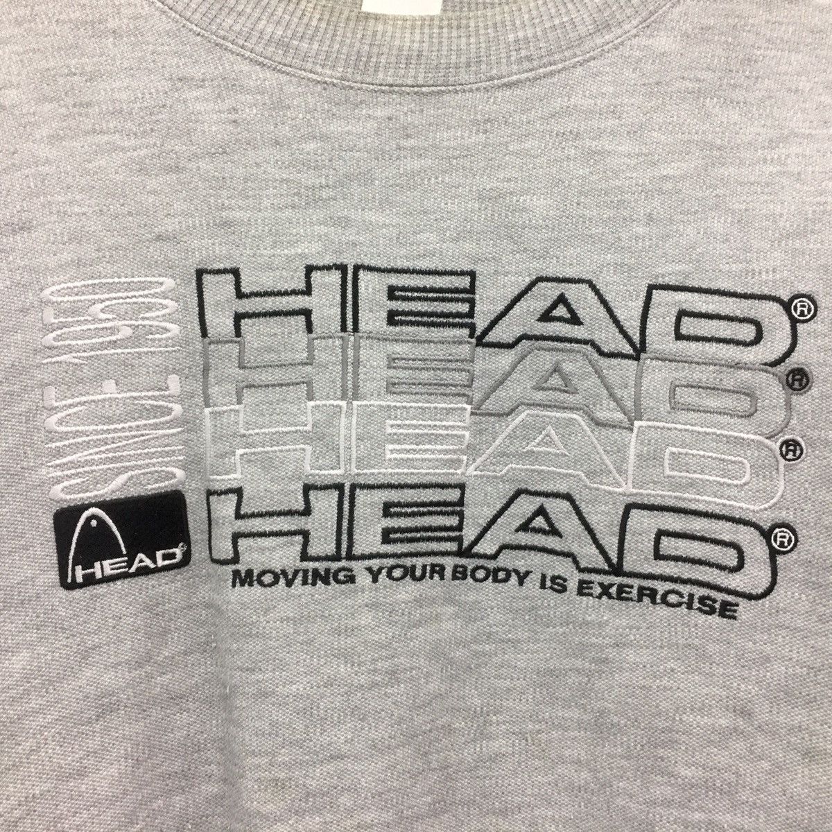 Vintage Head Sweatshirt Big Logo Spellout HEAD Sweaters Pullover Size US L / EU 52-54 / 3 - 2 Thumbnail