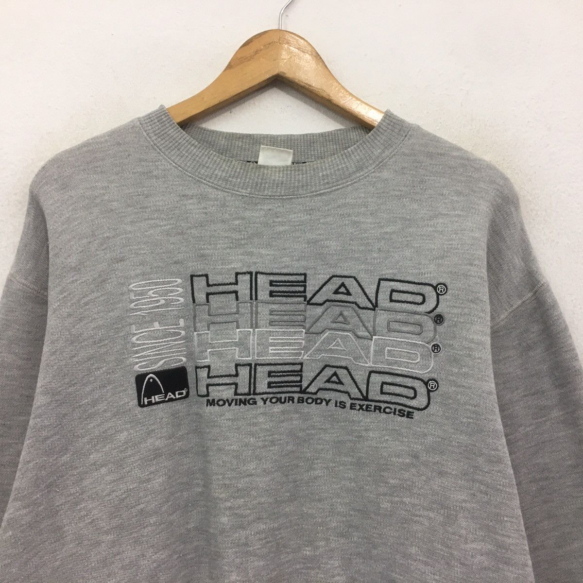 Vintage Head Sweatshirt Big Logo Spellout HEAD Sweaters Pullover Size US L / EU 52-54 / 3 - 3 Thumbnail