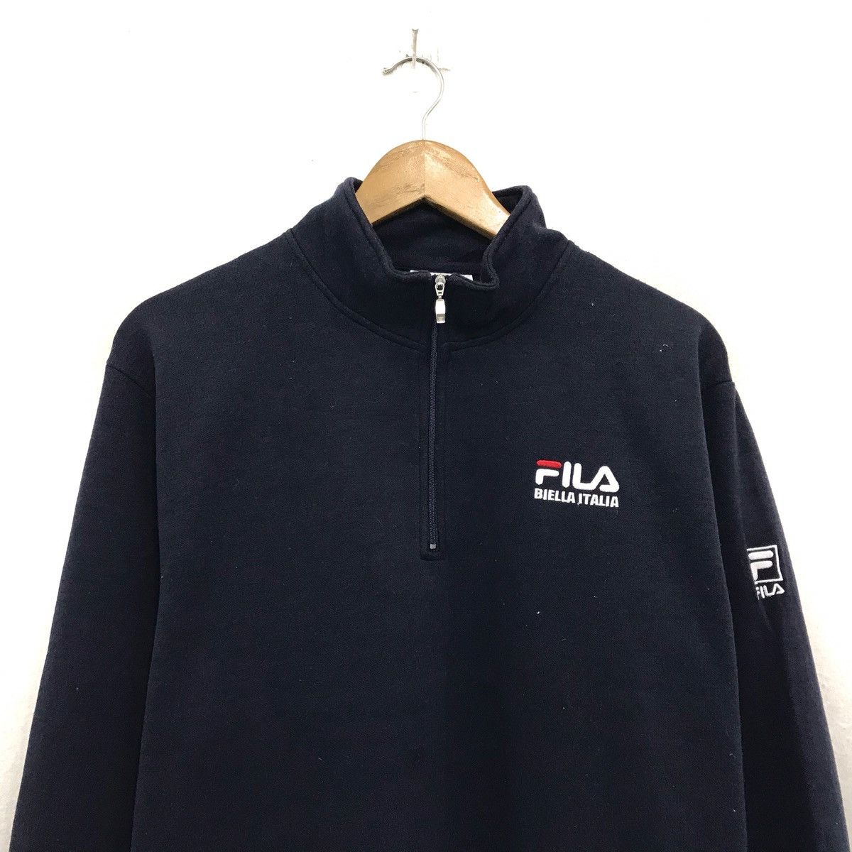 Fila × Vintage Vintage Fila Halfzip Sweatshirt Fila Biella Italia Size US M / EU 48-50 / 2 - 2 Thumbnail