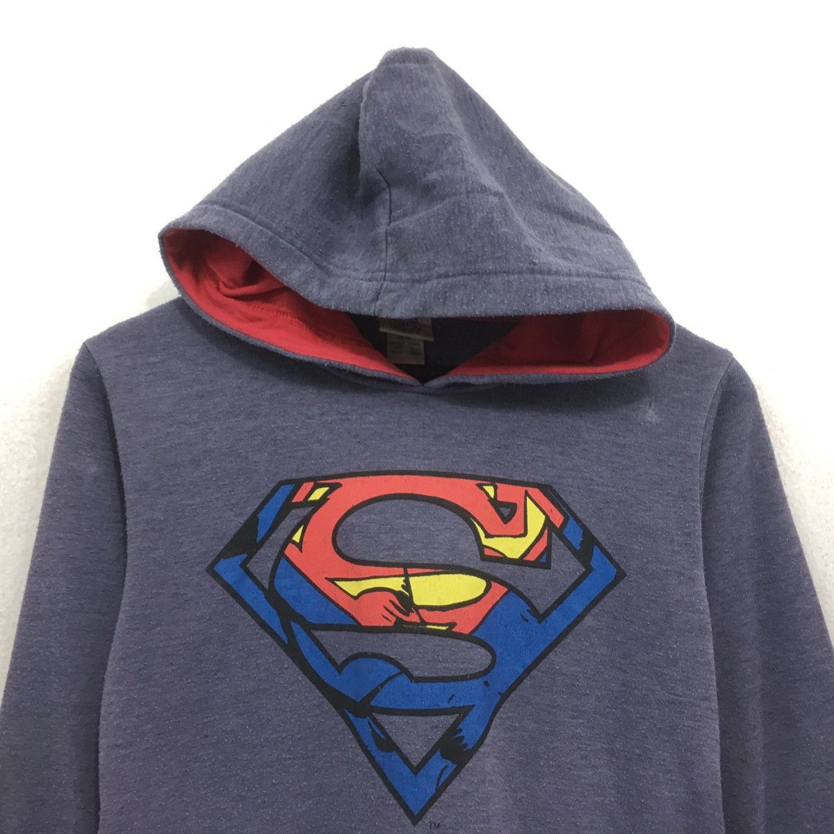 DC Comics × Marvel Comics × Warner Bros Superman Sweatshirt Hoodie Biglogo Superman Marvel Pullover Size US XXS / EU 40 - 3 Thumbnail