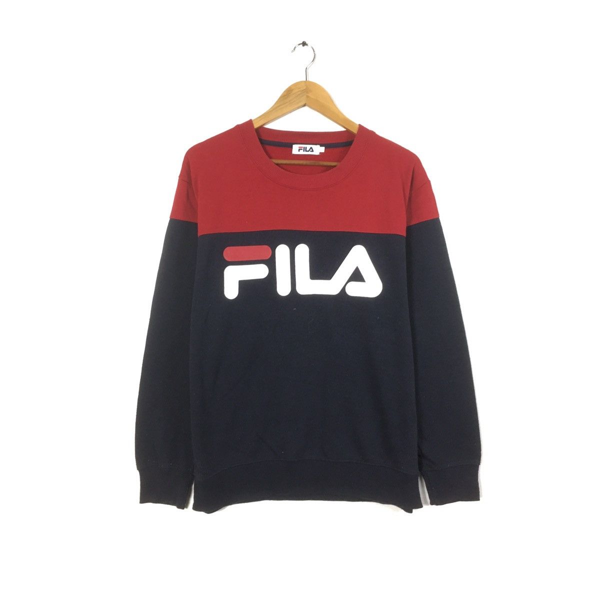 Fila × Vintage Vintage Fila Crew Neck Fila Big Logo Fila Sweatshirt Size US M / EU 48-50 / 2 - 1 Thumbnail