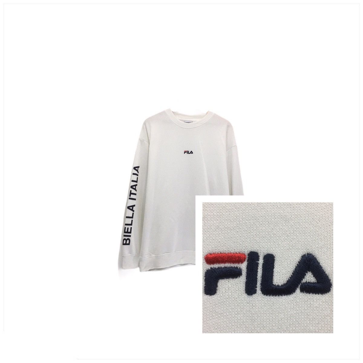 Fila × Japanese Brand FILA Sweatshirt Crewneck Embroidery FILA Bella Italia Size US L / EU 52-54 / 3 - 1 Thumbnail