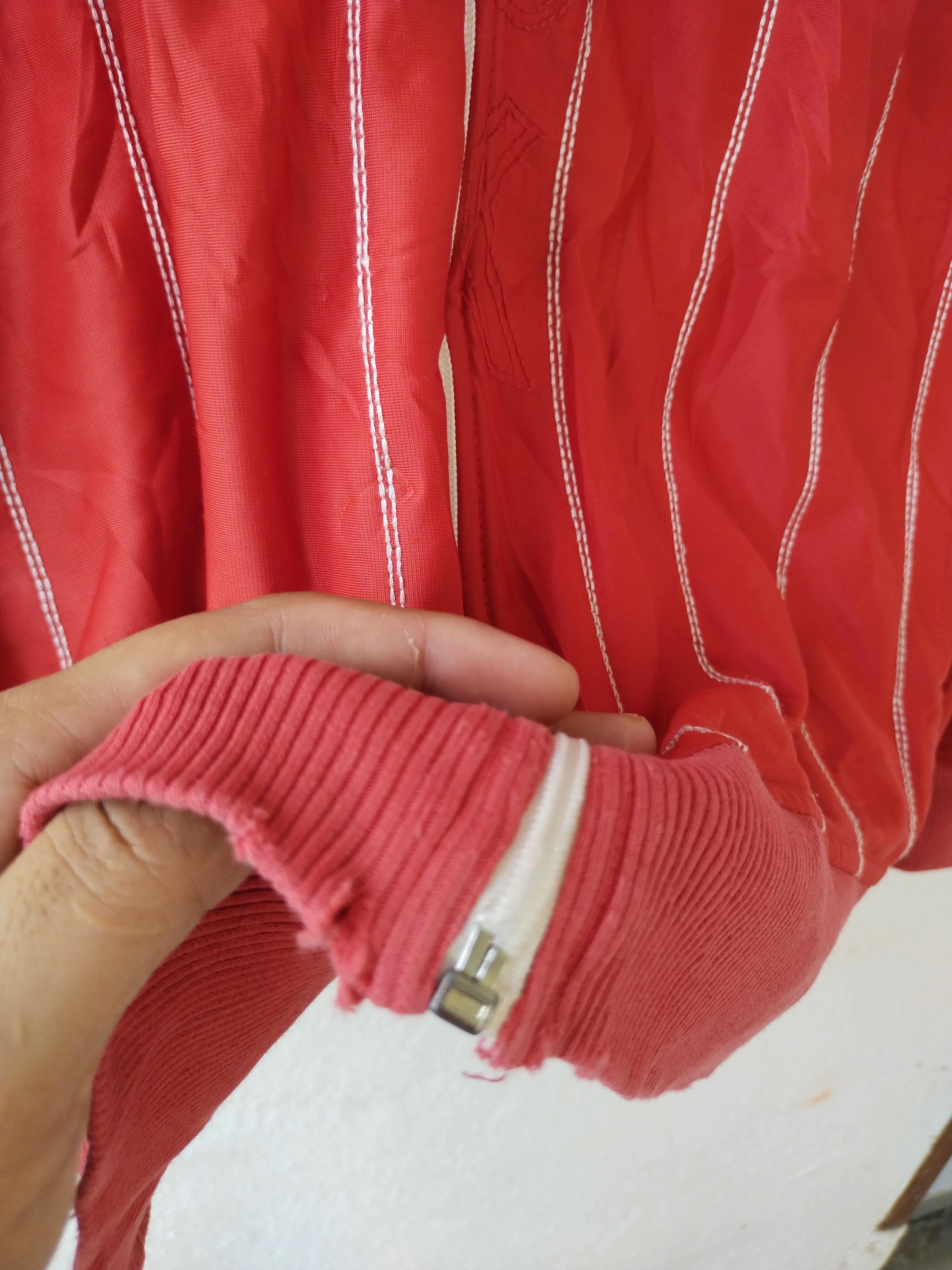 FCUK × French Connection × Vintage 🤝 Need urgently 🤝 FCUK Linen Strip Red Jacket Size US M / EU 48-50 / 2 - 7 Thumbnail