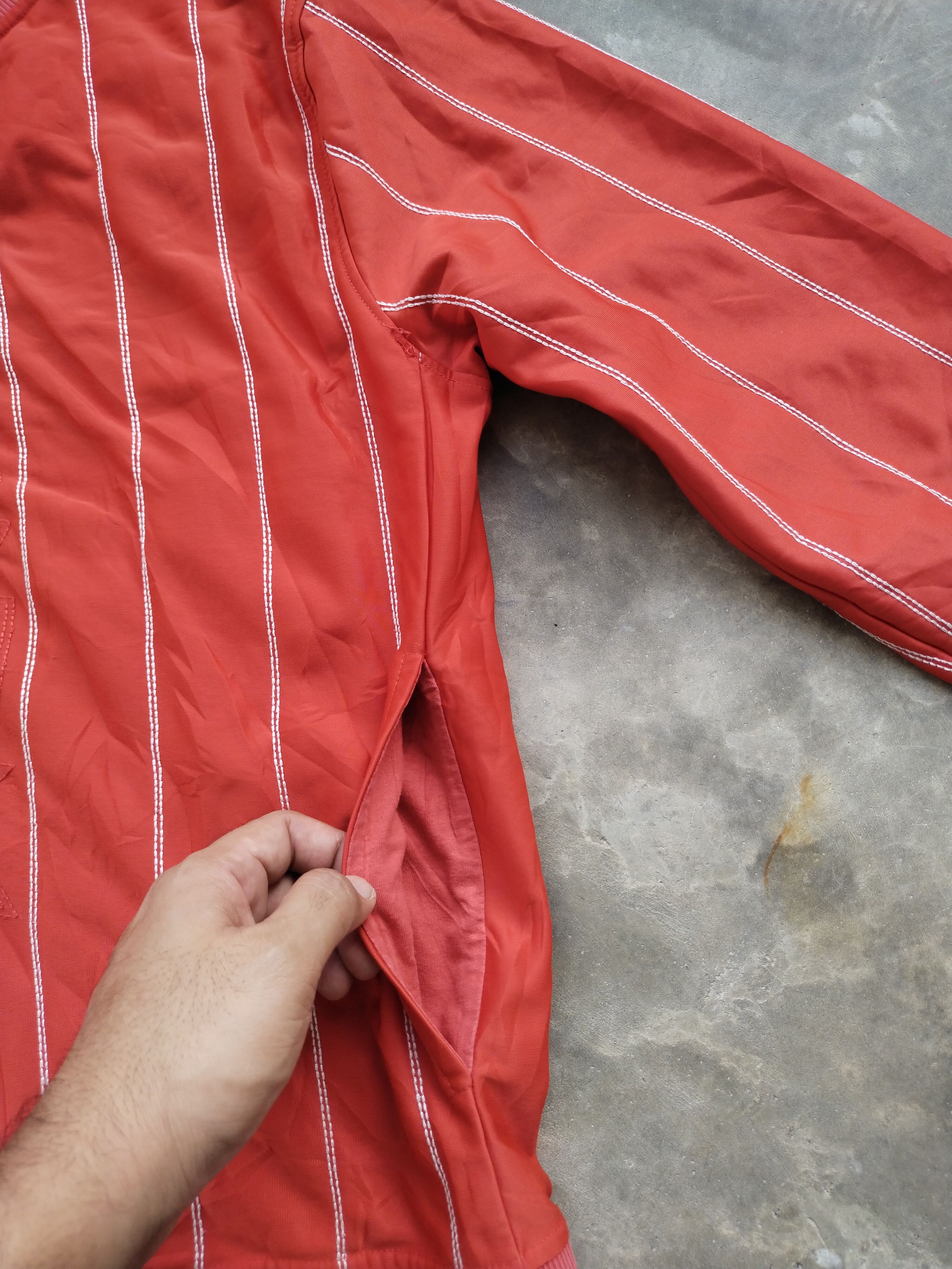 FCUK × French Connection × Vintage 🤝 Need urgently 🤝 FCUK Linen Strip Red Jacket Size US M / EU 48-50 / 2 - 5 Thumbnail