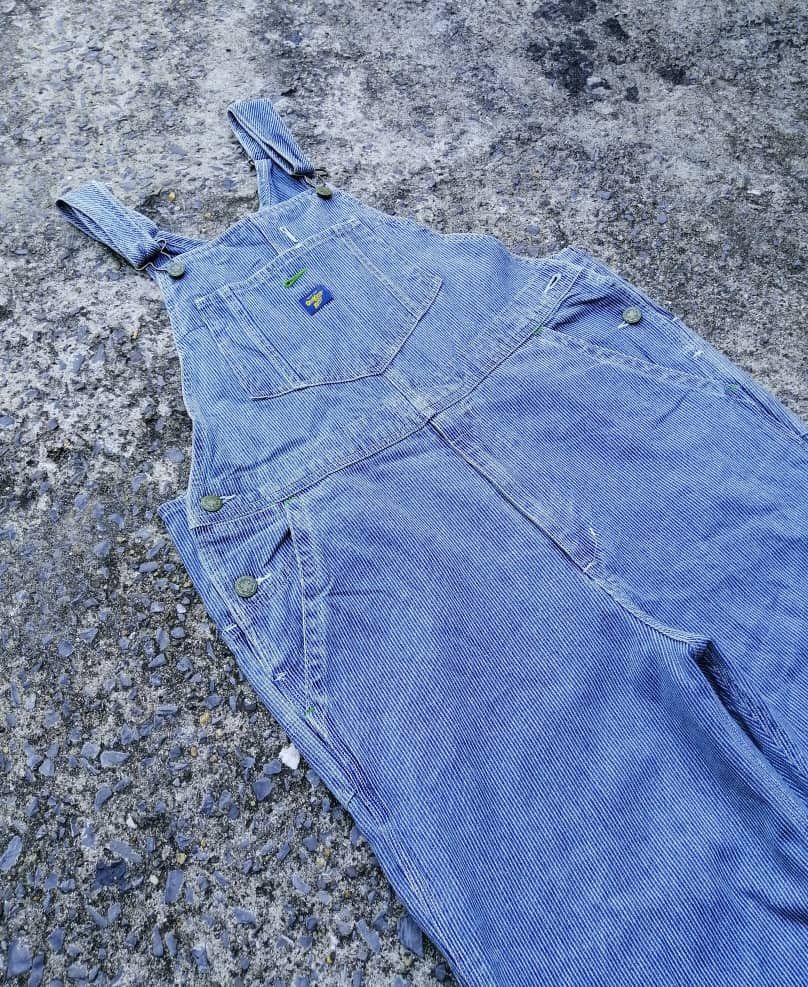 Japanese Brand × Oshkosh OshKosh Hickory Overalls Jumpsuits Size US 35 - 1 Thumbnail