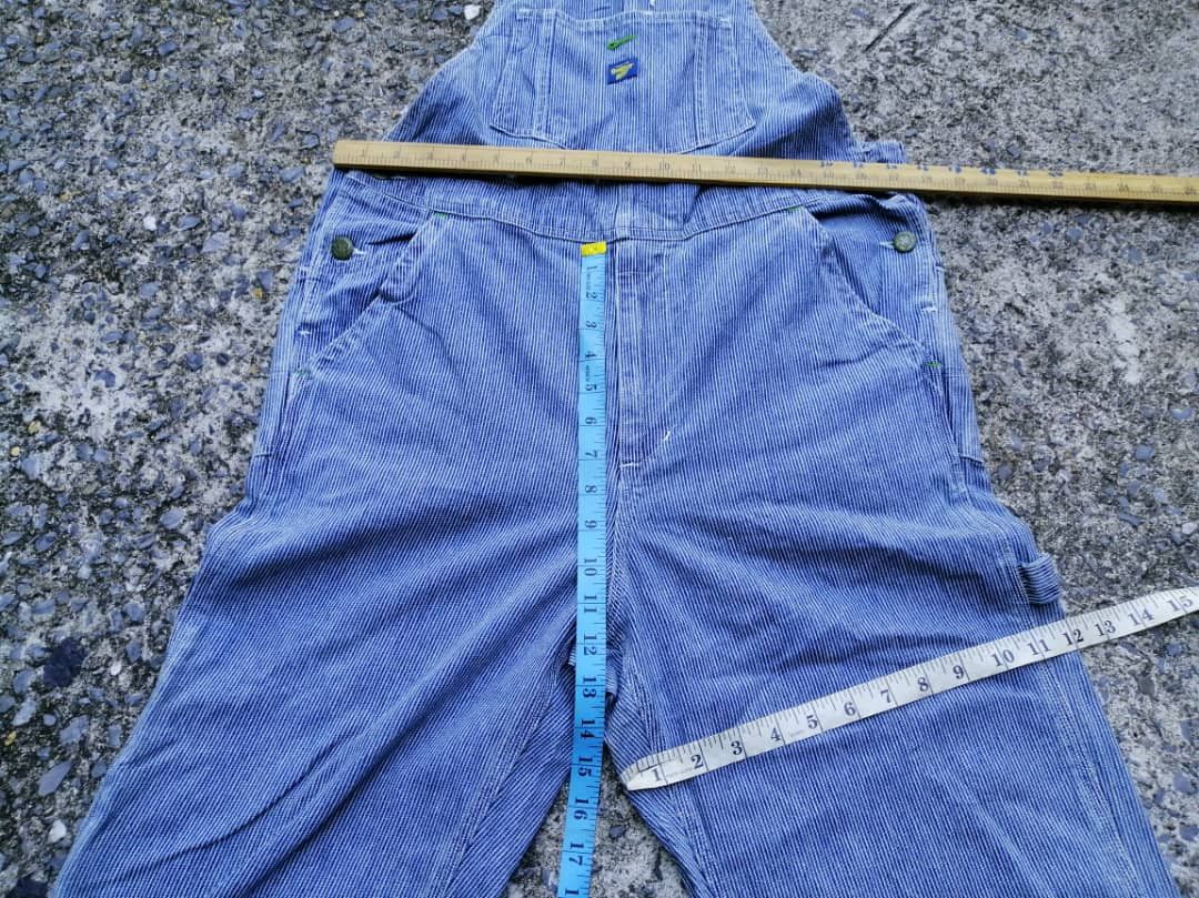 Japanese Brand × Oshkosh OshKosh Hickory Overalls Jumpsuits Size US 35 - 7 Thumbnail