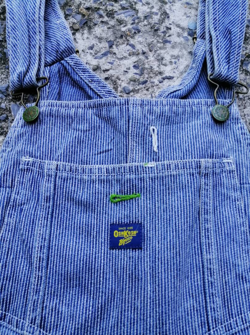 Japanese Brand × Oshkosh OshKosh Hickory Overalls Jumpsuits Size US 35 - 5 Thumbnail
