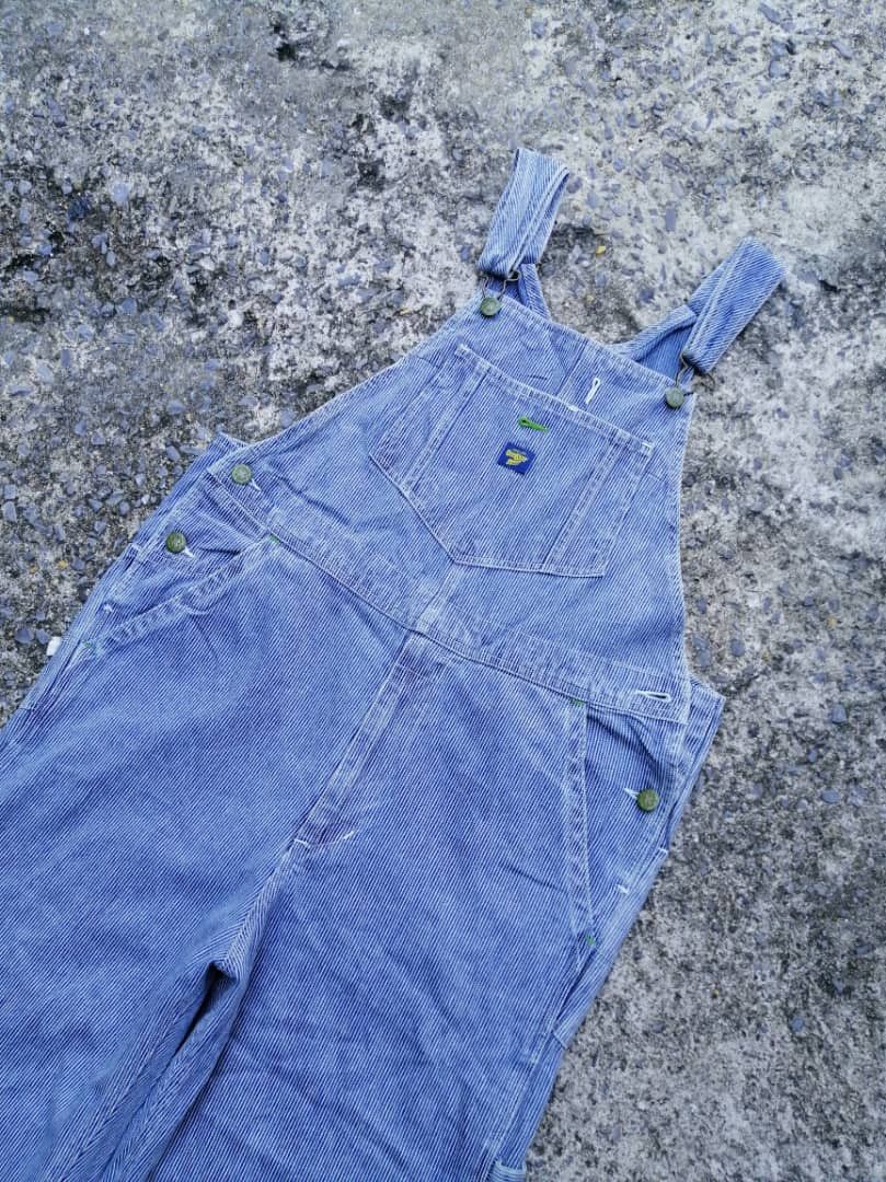 Japanese Brand × Oshkosh OshKosh Hickory Overalls Jumpsuits Size US 35 - 3 Thumbnail