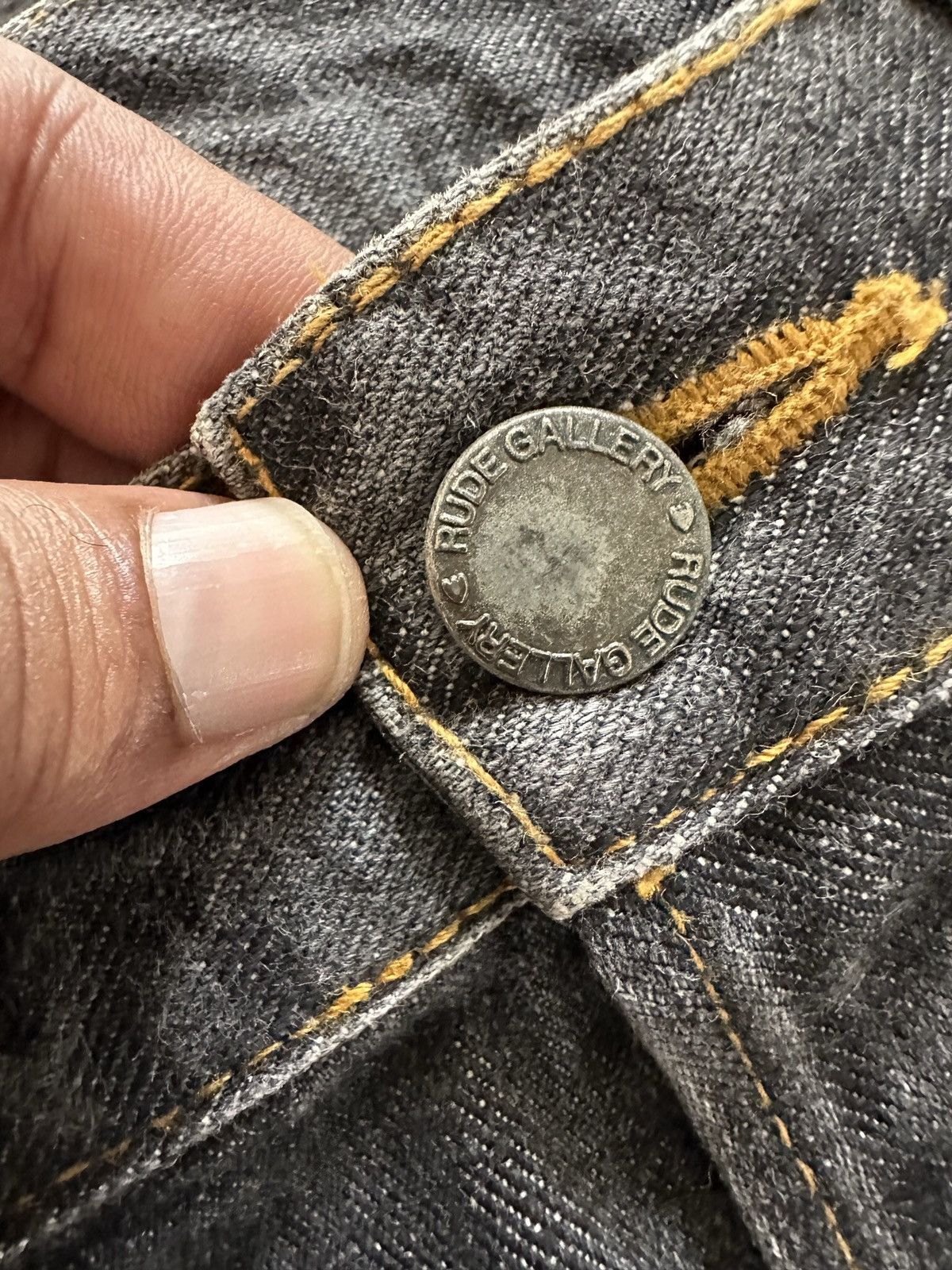 RUDE GALLERY Size 33/40.5 - 00's Rude Gallery distressed jeans Size US 33 - 21 Thumbnail