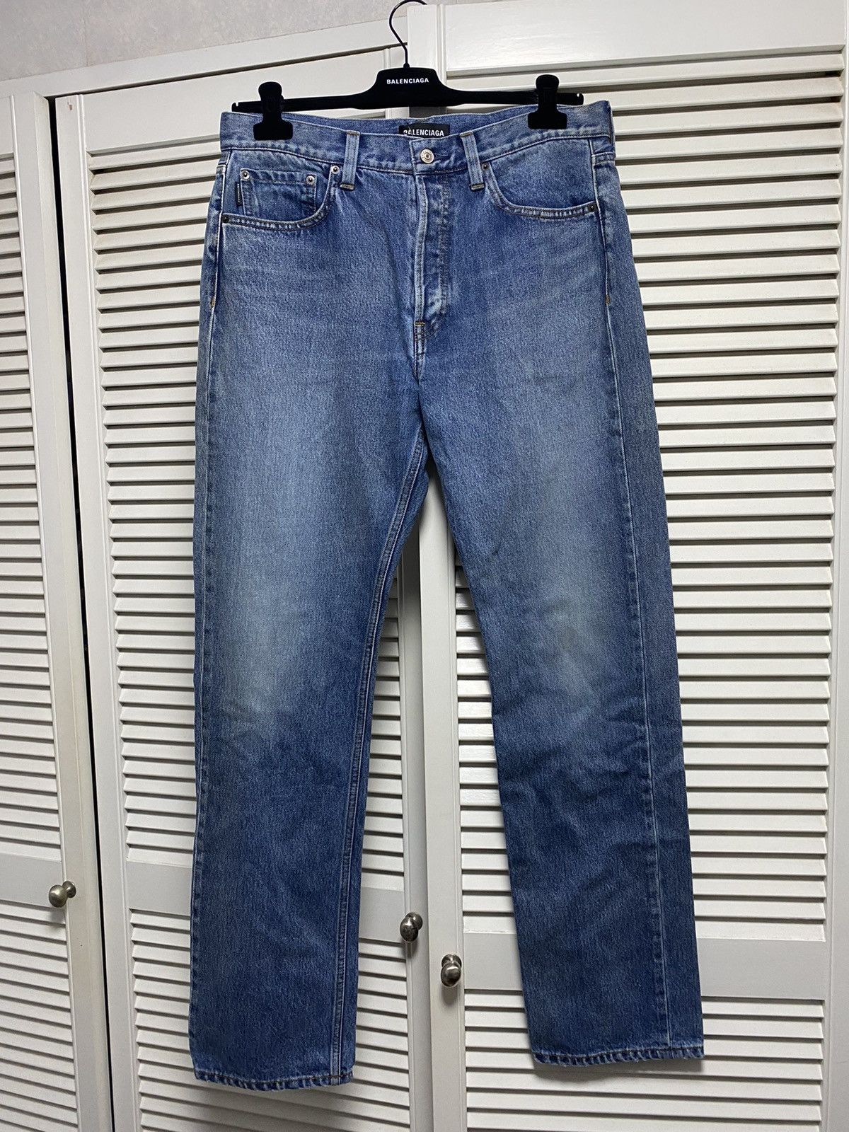Balenciaga Straight Denim Jeans Size US 32 / EU 48 - 1 Thumbnail