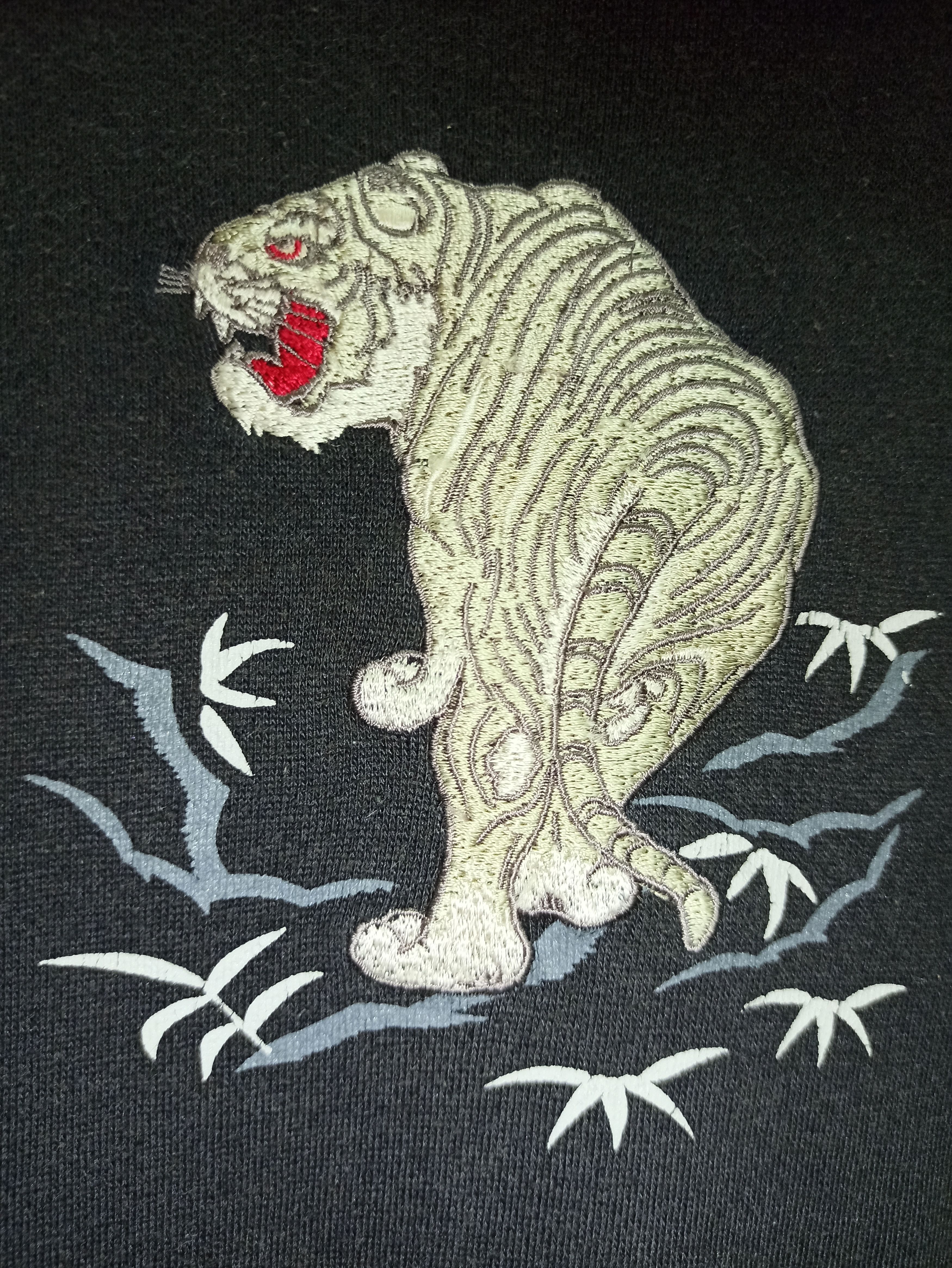 Japanese Brand Sun Faded Vintage Sukajan Hoodie Embroidered Tiger Japan Size US L / EU 52-54 / 3 - 7 Thumbnail
