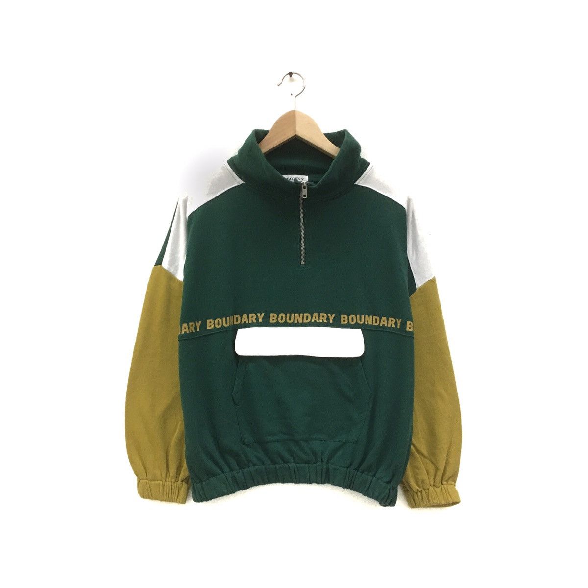 Japanese Brand × Other Vintage Boundary Half Zip Sweatshirt Center Pocket Size US M / EU 48-50 / 2 - 1 Thumbnail