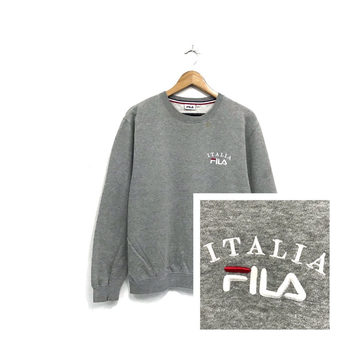 Fila × Vintage FILA Sweatshirt Crew Neck Embroidery Spellout FILA Italia Size US M / EU 48-50 / 2 - 1 Thumbnail