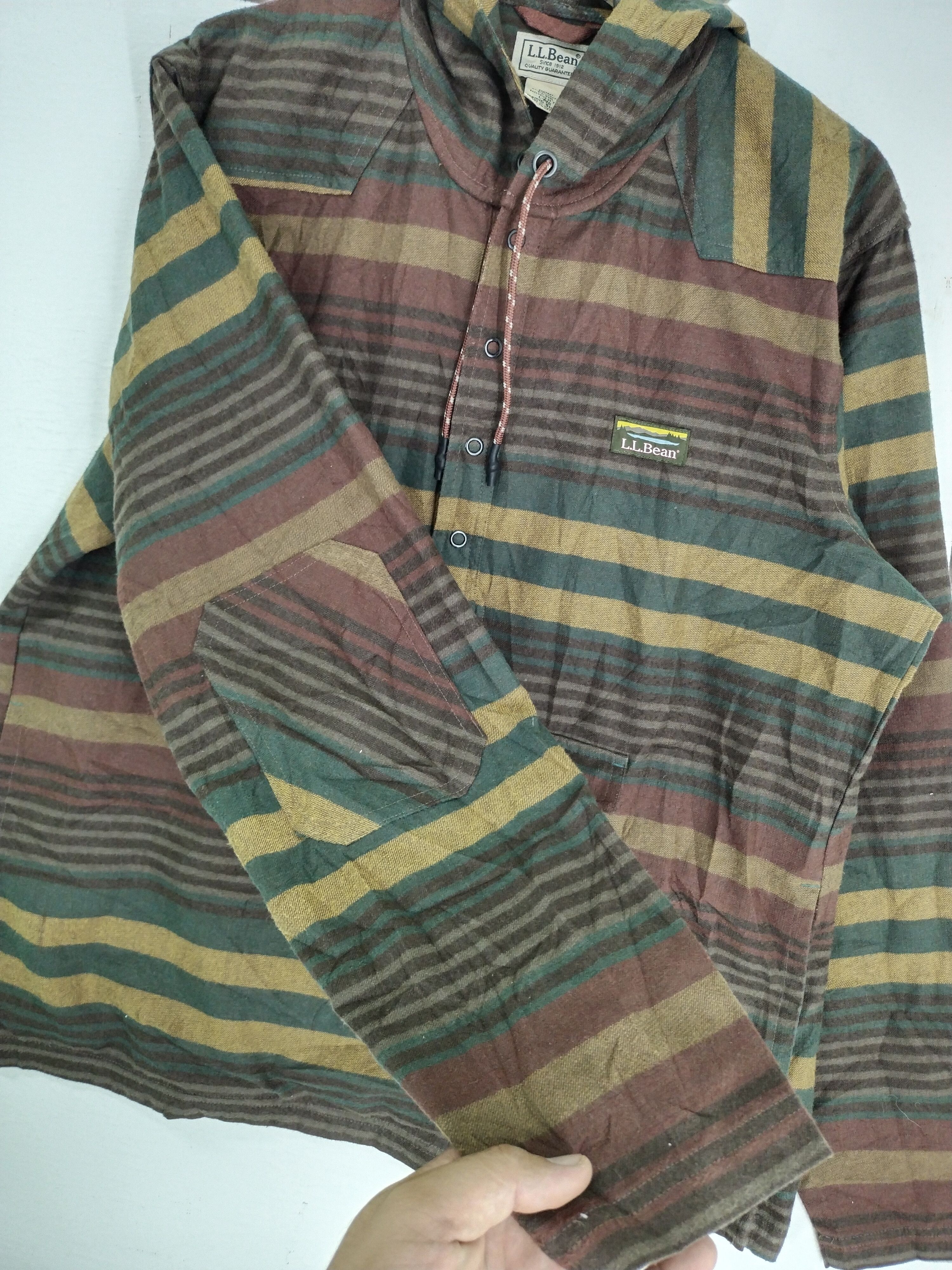 L.L. Bean × Vintage VTG 90s PULLOVERS ACTIVEWEAR HOODIE JACKET Size US L / EU 52-54 / 3 - 6 Thumbnail