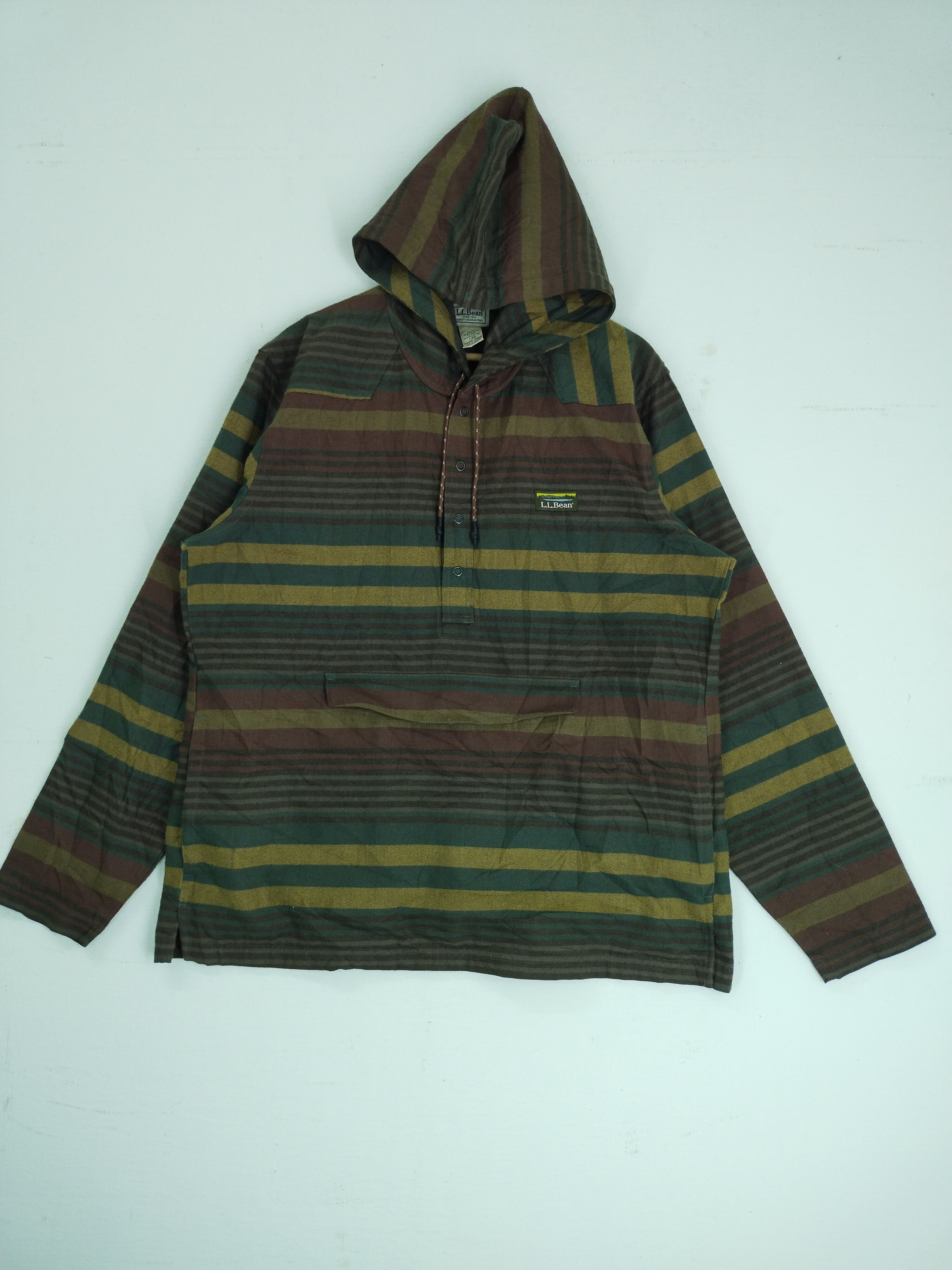 L.L. Bean × Vintage VTG 90s PULLOVERS ACTIVEWEAR HOODIE JACKET Size US L / EU 52-54 / 3 - 4 Thumbnail